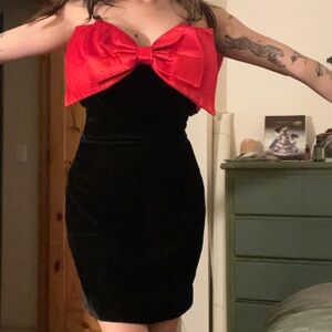 Vintage Jessica McClintock Rare Bow Holiday Dreas